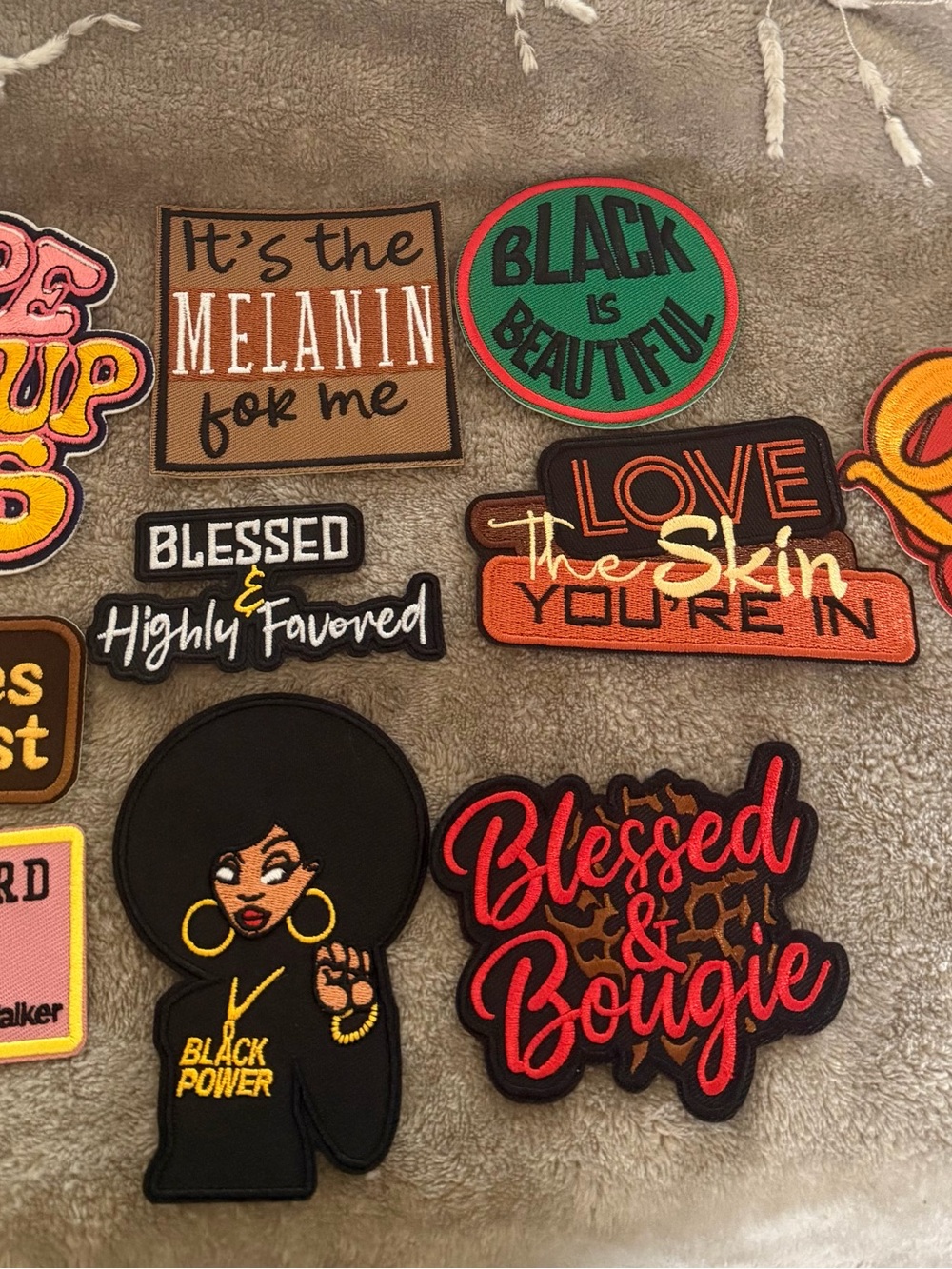 Black excellence Iron on patches